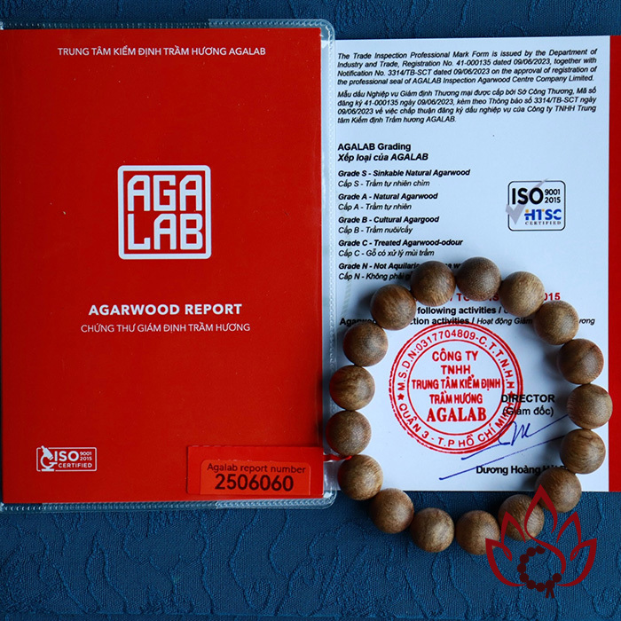 Vòng Trầm Hương Hạt Tròn | 12 Ly | Trầm Tốc Kiến Tự Nhiên Lâu Năm